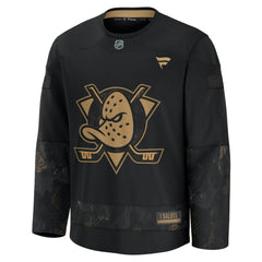 Anaheim Ducks Fanatics 2024 Military Appreciation Practice Jersey Black