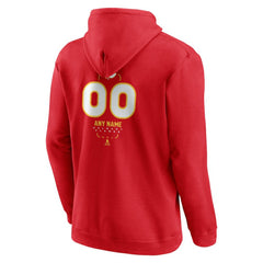 Calgary Flames Personalized Name & Number Midfielder Pullover Hoodie Red