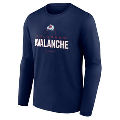 Colorado Avalanche Personalized Name & Number Midfielder Long Sleeve T-Shirt Navy