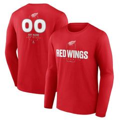 Detroit Red Wings Personalized Name & Number Midfielder Long Sleeve T-Shirt Red