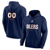 Edmonton Oilers Personalized Name & Number Midfielder Pullover Hoodie Navy