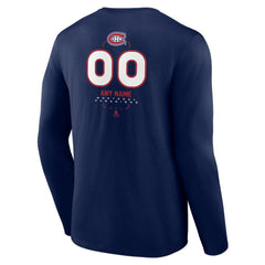 Montreal Canadiens Personalized Name & Number Midfielder Long Sleeve T-Shirt Navy