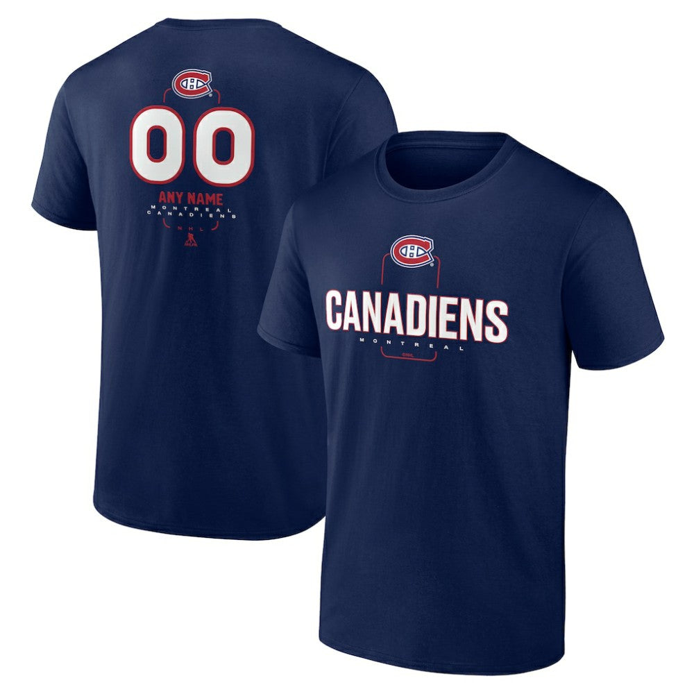 Montreal Canadiens Personalized Name & Number Midfielder T-Shirt Navy