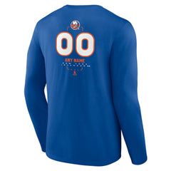 New York Islanders Personalized Name & Number Midfielder Long Sleeve T-Shirt Royal