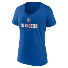New York Islanders Women's Personalized Name & Number Midfielder V-Neck T-Shirt Royal