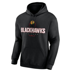 Chicago Blackhawks Personalized Name & Number Midfielder Pullover Hoodie Black