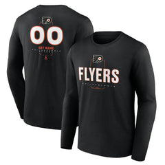 Philadelphia Flyers Personalized Name & Number Midfielder Long Sleeve T-Shirt Black