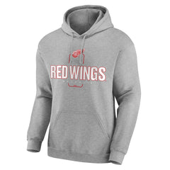 Detroit Red Wings Personalized Name & Number Midfielder Pullover Hoodie Gray