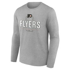 Philadelphia Flyers Personalized Name & Number Midfielder Long Sleeve T-Shirt Gray