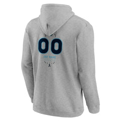 Seattle Kraken Personalized Name & Number Midfielder Pullover Hoodie Gray