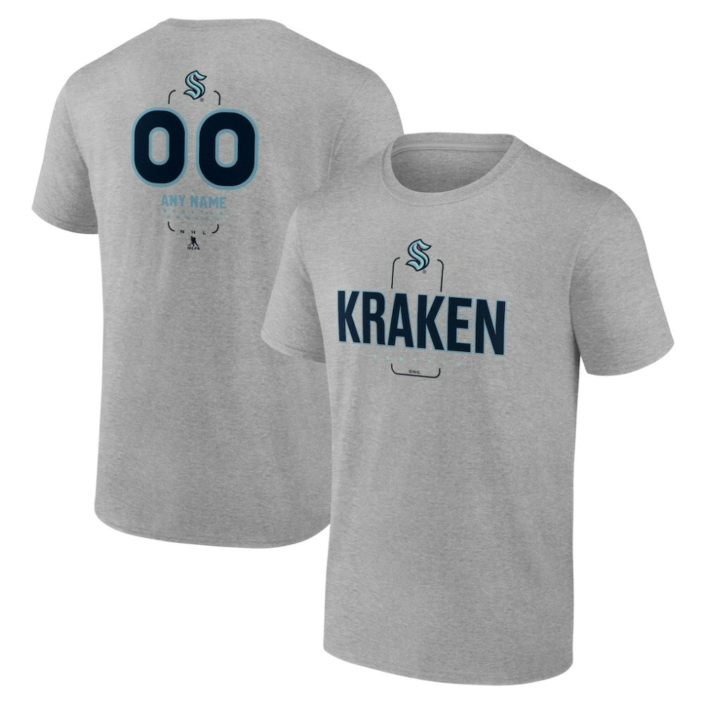 Seattle Kraken Personalized Name & Number Midfielder T-Shirt Gray