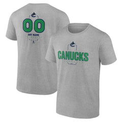 Vancouver Canucks Personalized Name & Number Midfielder T-Shirt Gray