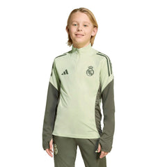 Real Madrid Youth 2025/26 Training AEROREADY Quarter-Zip Pullover - Green | Adidas for sale