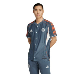 Bayern Munich US Pack Full-Button Baseball Jersey - Gray | Adidas on sale