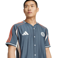 Bayern Munich US Pack Full-Button Baseball Jersey - Gray | Adidas on sale