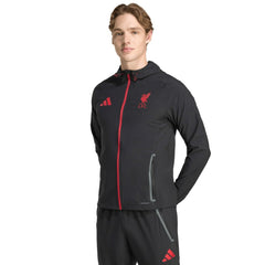 Liverpool 2025/26 Tiro Vis Tech Travel Jacket - Black | Adidas for sale
