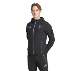 Manchester United 2025/26 Tiro Vis Tech Travel Jacket - Black | Adidas cheap