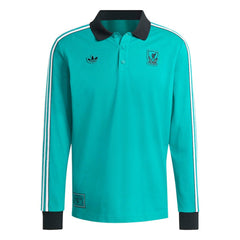 Liverpool Terrace Icons Long Sleeve Polo - Green | Adidas on sale