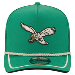 Philadelphia Eagles New Era Vintage Team Rope A-Frame Trucker 9FIFTY Snapback Hat - Kelly Green sale