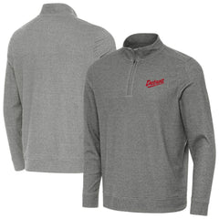 Detroit Red Wings Antigua 2025 NHL Stadium Series Subtle Quarter-Zip Top Heather Black