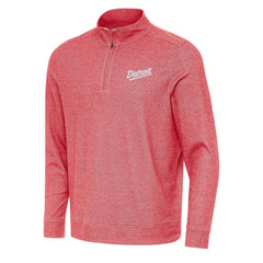 Detroit Red Wings Antigua 2025 NHL Stadium Series Subtle Quarter-Zip Top Heather Red