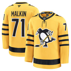 Evgeni Malkin Pittsburgh Penguins Fanatics Alternate Premium Player Jersey Gold