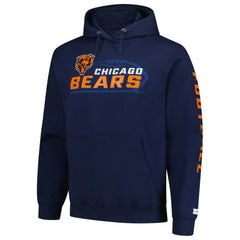 Chicago Bears Starter Vintage Pullover Hoodie - Navy for sale