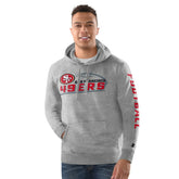 San Francisco 49ers Starter Vintage Pullover Hoodie - Heather Gray outlet