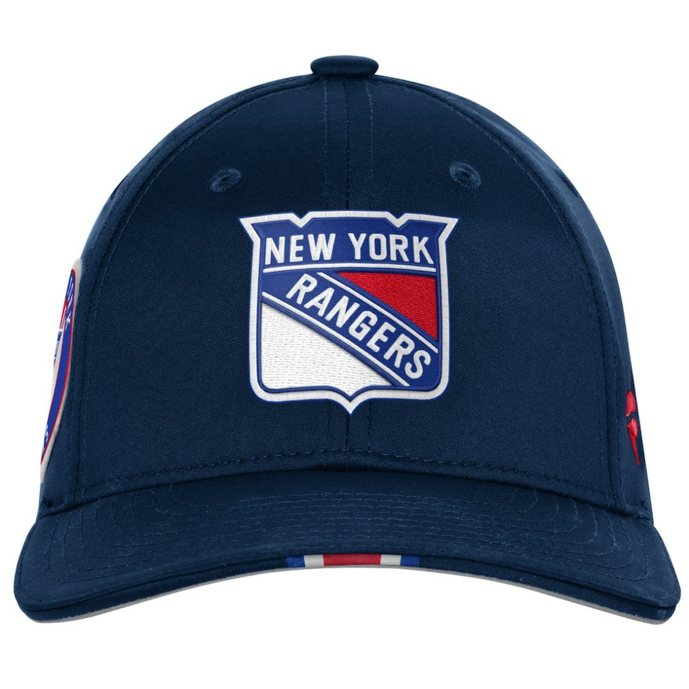 New York Rangers Fanatics Youth 2025 NHL Draft Authentic Pro On-Stage Podium Adjustable Hat Navy