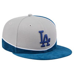 Los Angeles Dodgers Retro Split Corduroy Snapback Hat - Royal/Gray | New Era