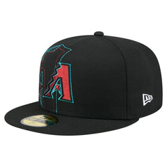 Arizona Diamondbacks Yarn Stitch 59FIFTY Fitted Hat - Black | New Era