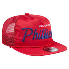 Philadelphia Phillies Retro Satin Script Golfer Adjustable Hat - Red | New Era