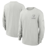 Las Vegas Raiders Essential Heavy Max90 Long Sleeve T-Shirt - Gray | Nike outlet
