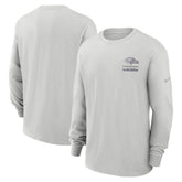 Baltimore Ravens Essential Heavy Max90 Long Sleeve T-Shirt - Gray | Nike for sale