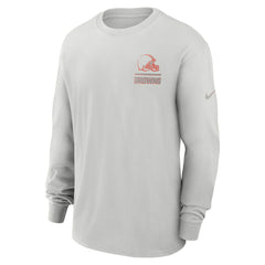 Cleveland Browns Essential Heavy Max90 Long Sleeve T-Shirt - Gray | Nike discount
