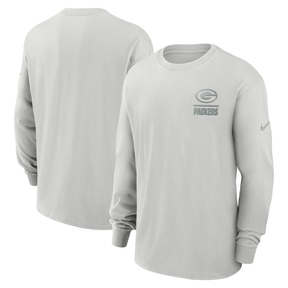 Green Bay Packers Essential Heavy Max90 Long Sleeve T-Shirt - Gray | Nike outlet