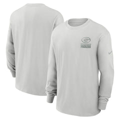 Green Bay Packers Essential Heavy Max90 Long Sleeve T-Shirt - Gray | Nike outlet