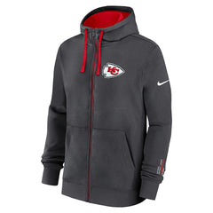 Kansas City Chiefs Primetime Club Full-Zip Hoodie - Anthracite | Nike discount