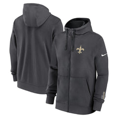 New Orleans Saints Primetime Club Full-Zip Hoodie - Anthracite | Nike sale