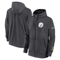 Pittsburgh Steelers Primetime Club Full-Zip Hoodie - Anthracite | Nike discount