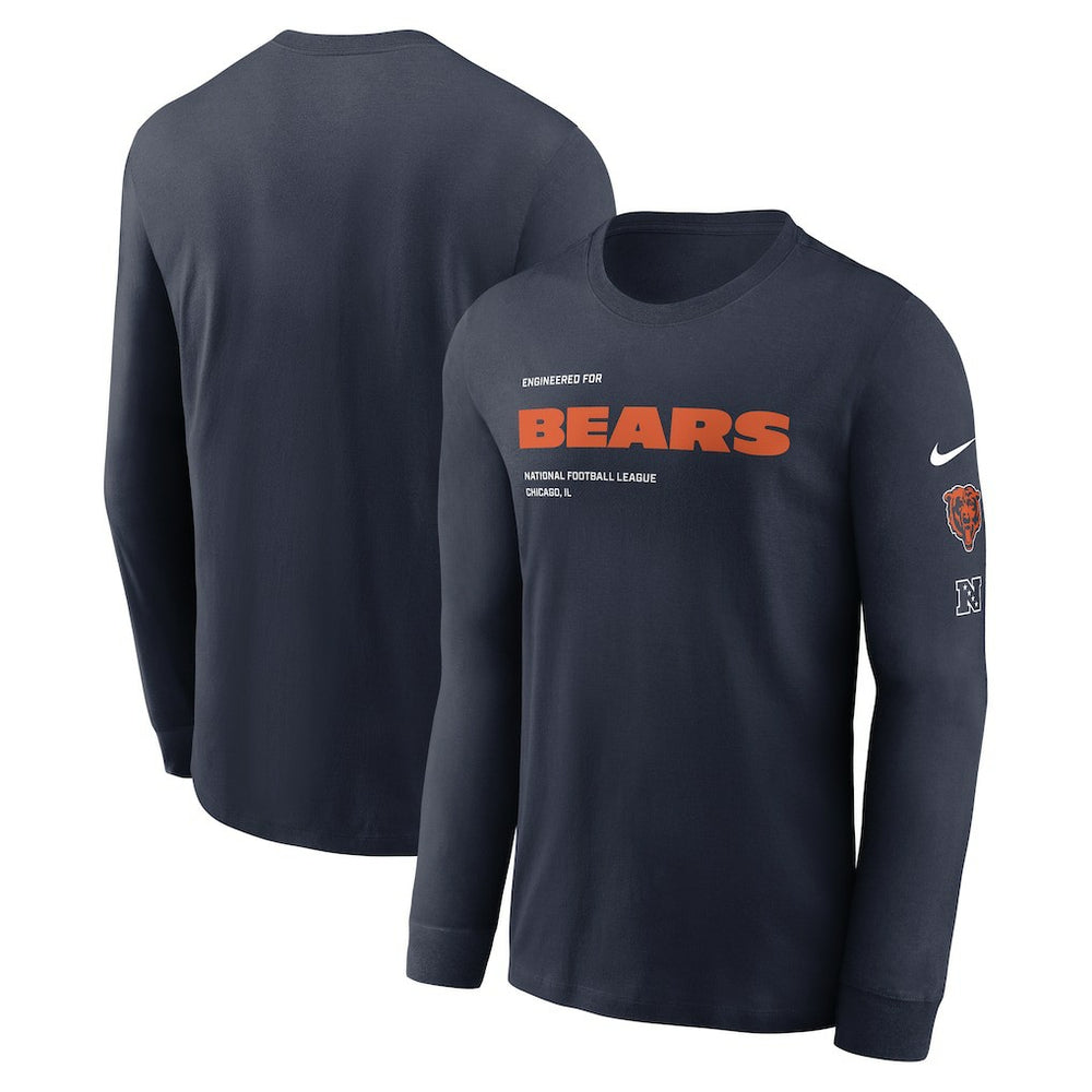 Chicago Bears Play to Win Essential Long Sleeve T-Shirt - Navy | Nike on sale