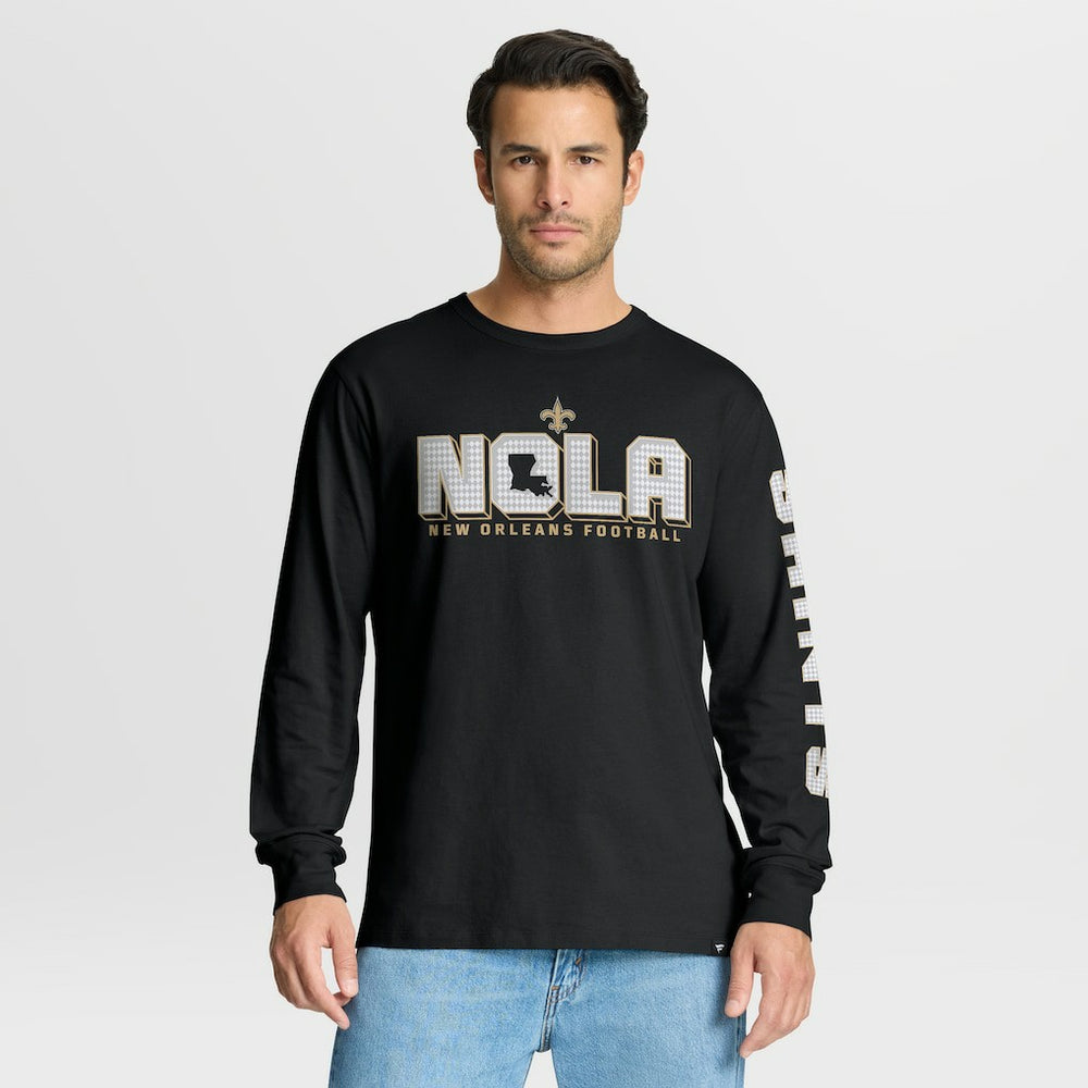 New Orleans Saints Hometown Sweep Legacy Long Sleeve T-Shirt - Black cheap
