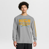 Los Angeles Chargers Hometown Sweep Legacy Long Sleeve T-Shirt - Heather Gray for sale