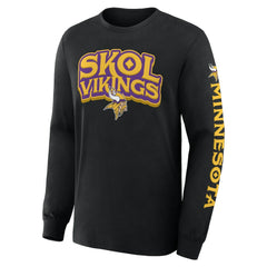 Minnesota Vikings Hometown Sweep Legacy Long Sleeve T-Shirt - Black for sale