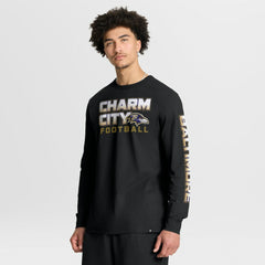 Baltimore Ravens Hometown Sweep Legacy Long Sleeve T-Shirt - Black sale