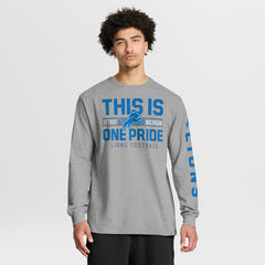 Detroit Lions Hometown Sweep Legacy Long Sleeve T-Shirt - Heather Gray on sale