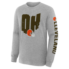 Cleveland Browns Hometown Sweep Legacy Long Sleeve T-Shirt - Heather Gray online