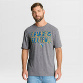 Los Angeles Chargers First Down Tribute Tri-Blend T-Shirt - Heather Gray on sale