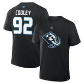 Logan Cooley Utah Mammoth Fanatics Authentic Stack Name & Number T-Shirt Black