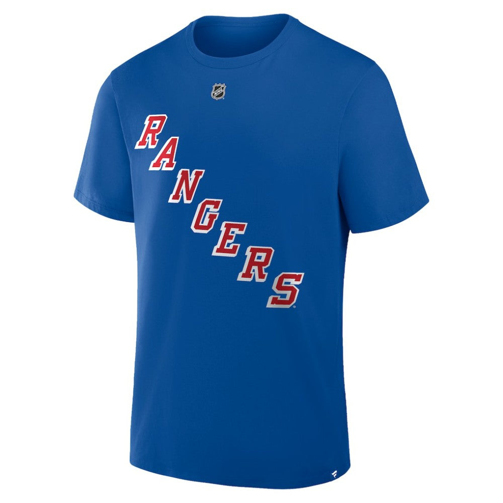 Igor Shesterkin New York Rangers Fanatics Authentic Stack Name & Number T-Shirt Blue